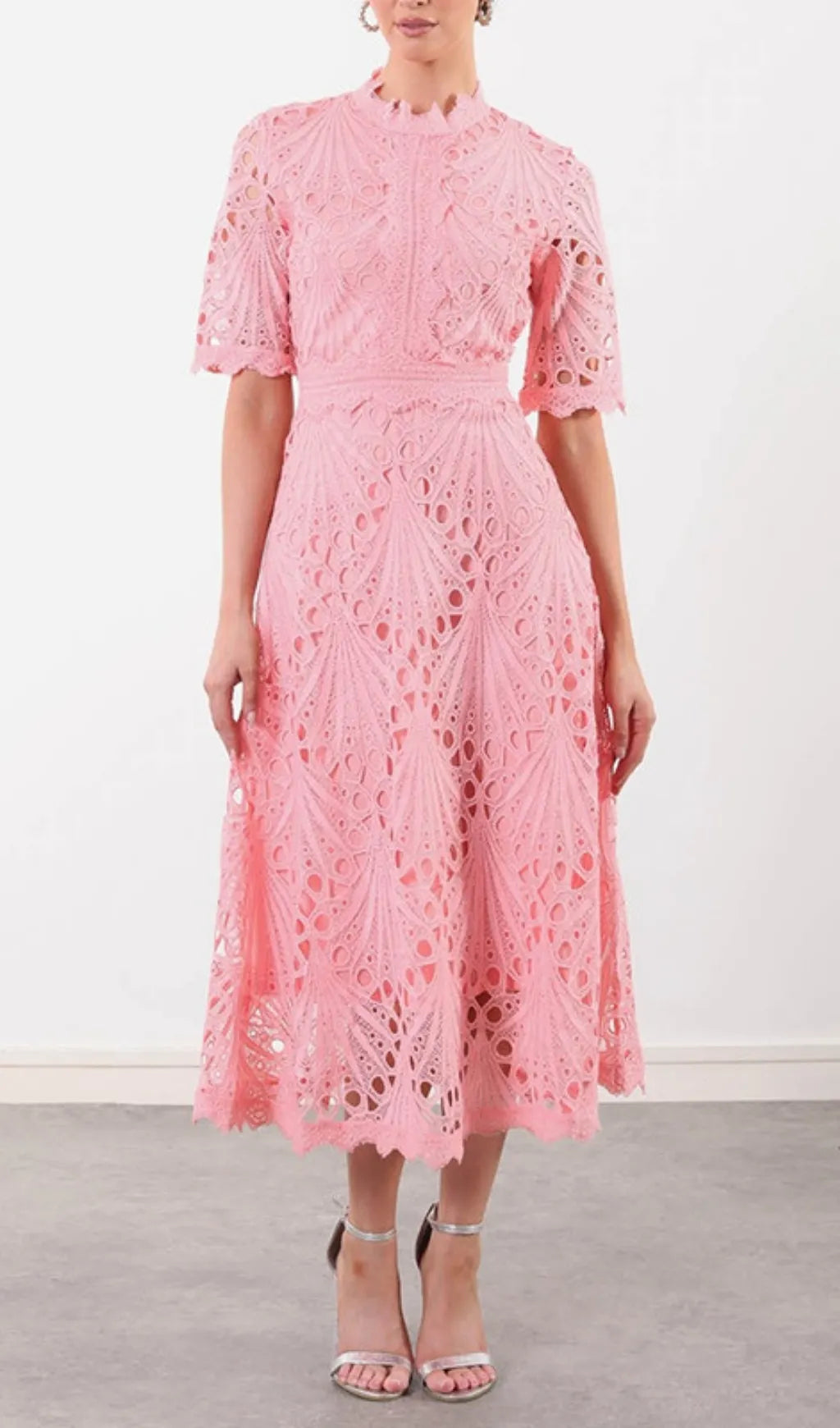 Emirhan Embroidery Midi Dress Flowering Girl