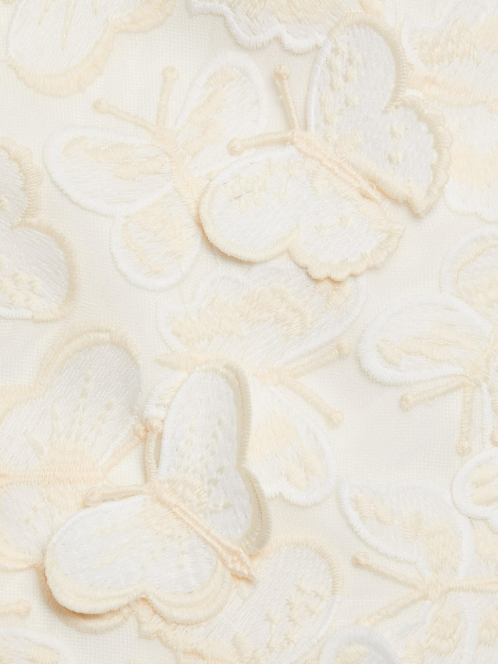 Butterfly Appliqué Mini dress in cream Flowering Girl