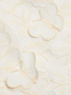 Butterfly Appliqué Mini dress in cream Flowering Girl