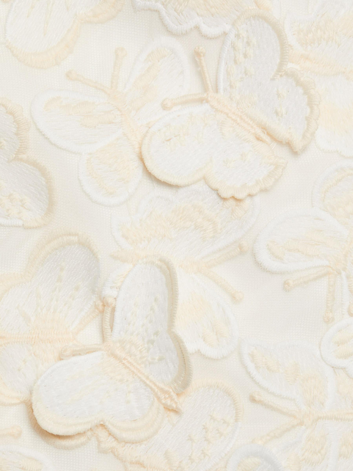 Butterfly Appliqué Mini dress in cream Flowering Girl