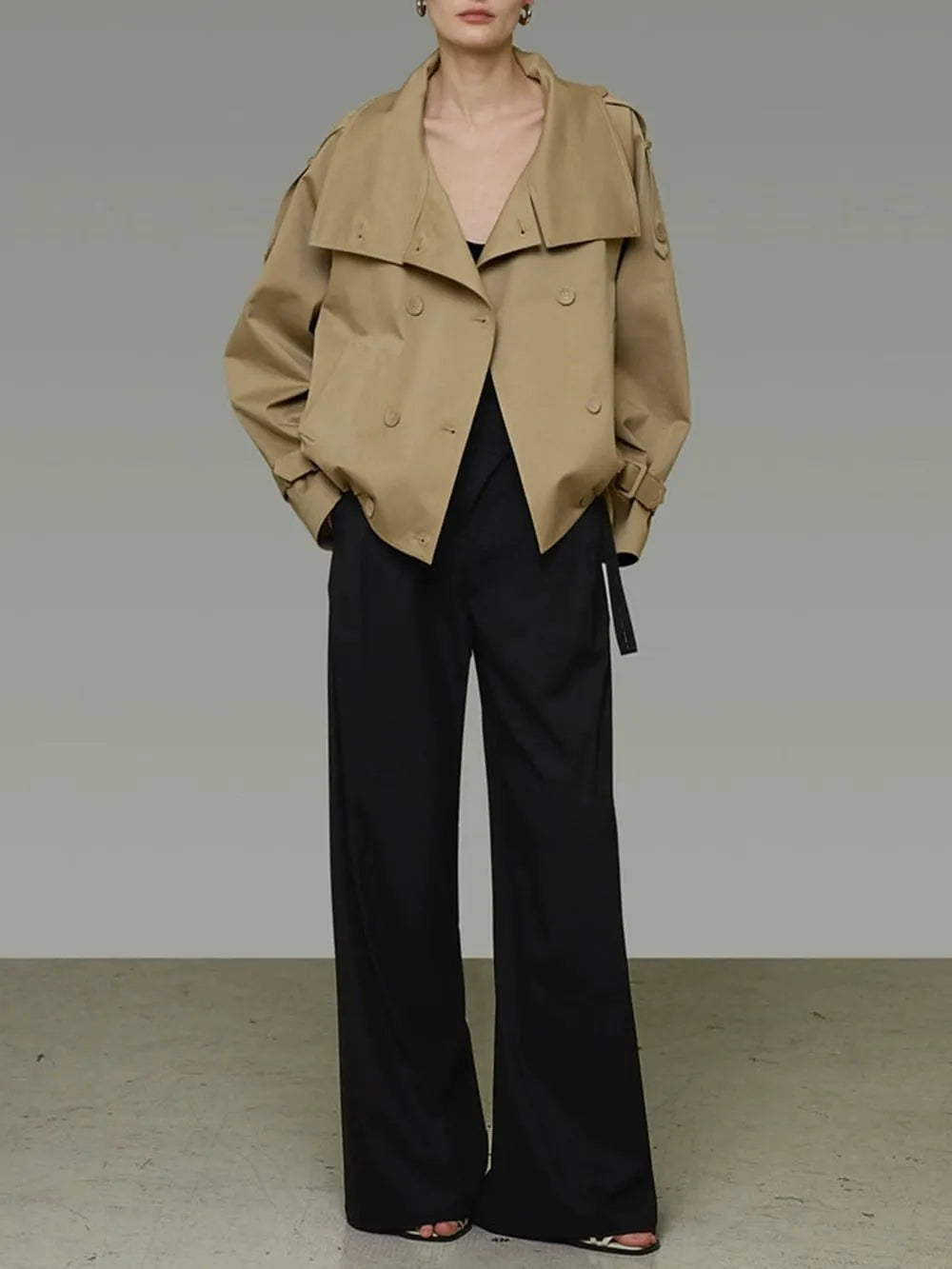 Mehera Khaki Jacket Flowering Girl