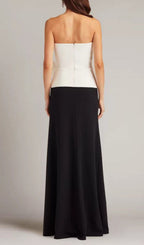 Kevine Strapless Bow Maxi Dress Flowering Girl