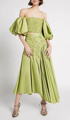 Ivo Puff Sleeve Two-Piece Set Flowering Girl