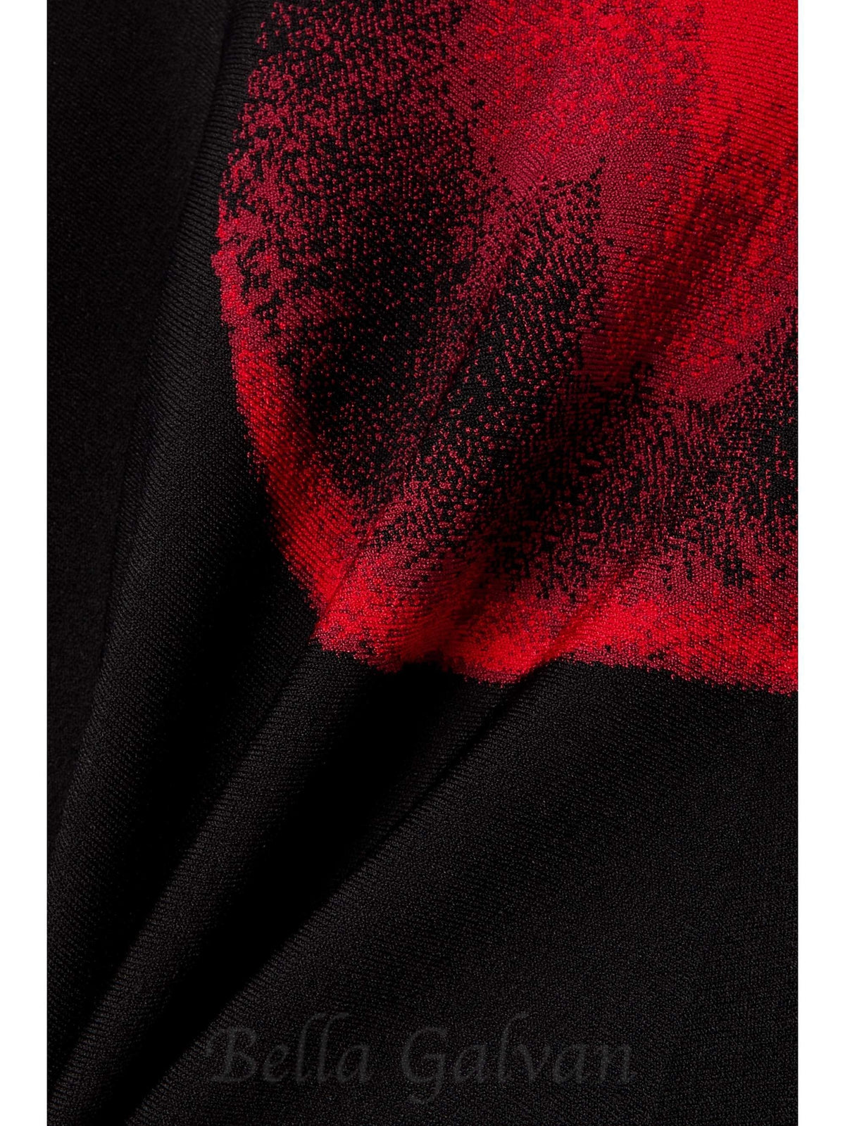 Jacquard-knit mini dress in black Flowering Girl