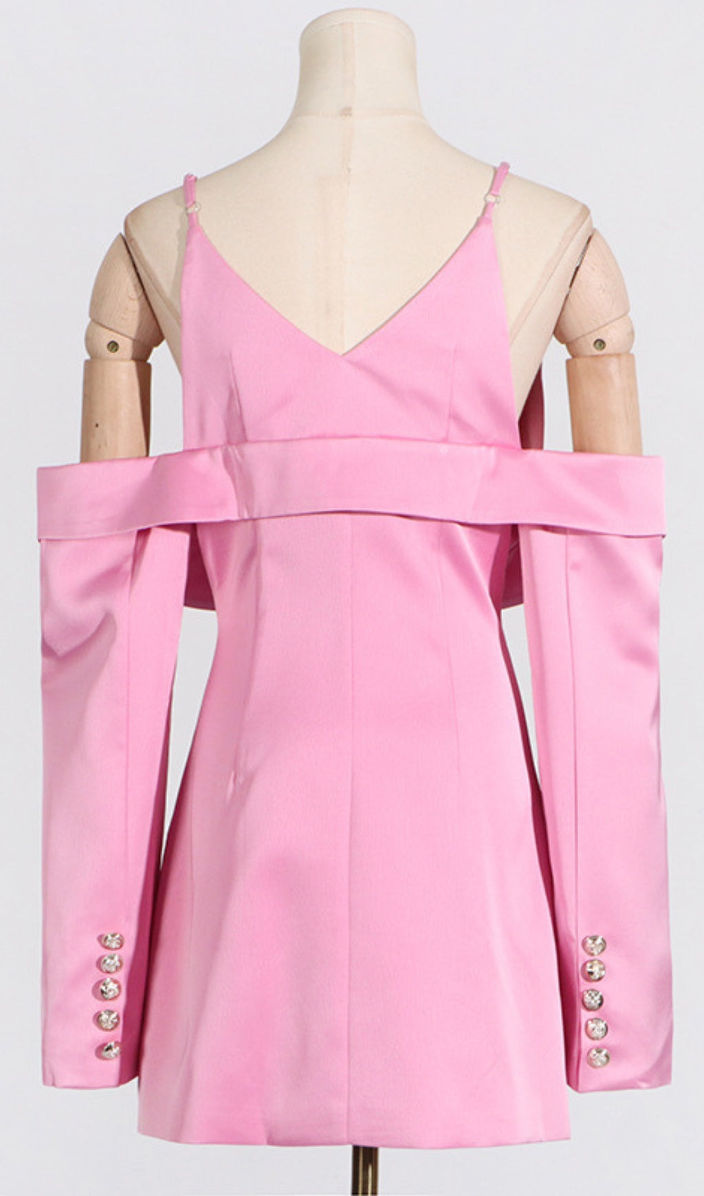 Aurera Pink Off Shoulder Mini Blazer Dress Flowering Girl