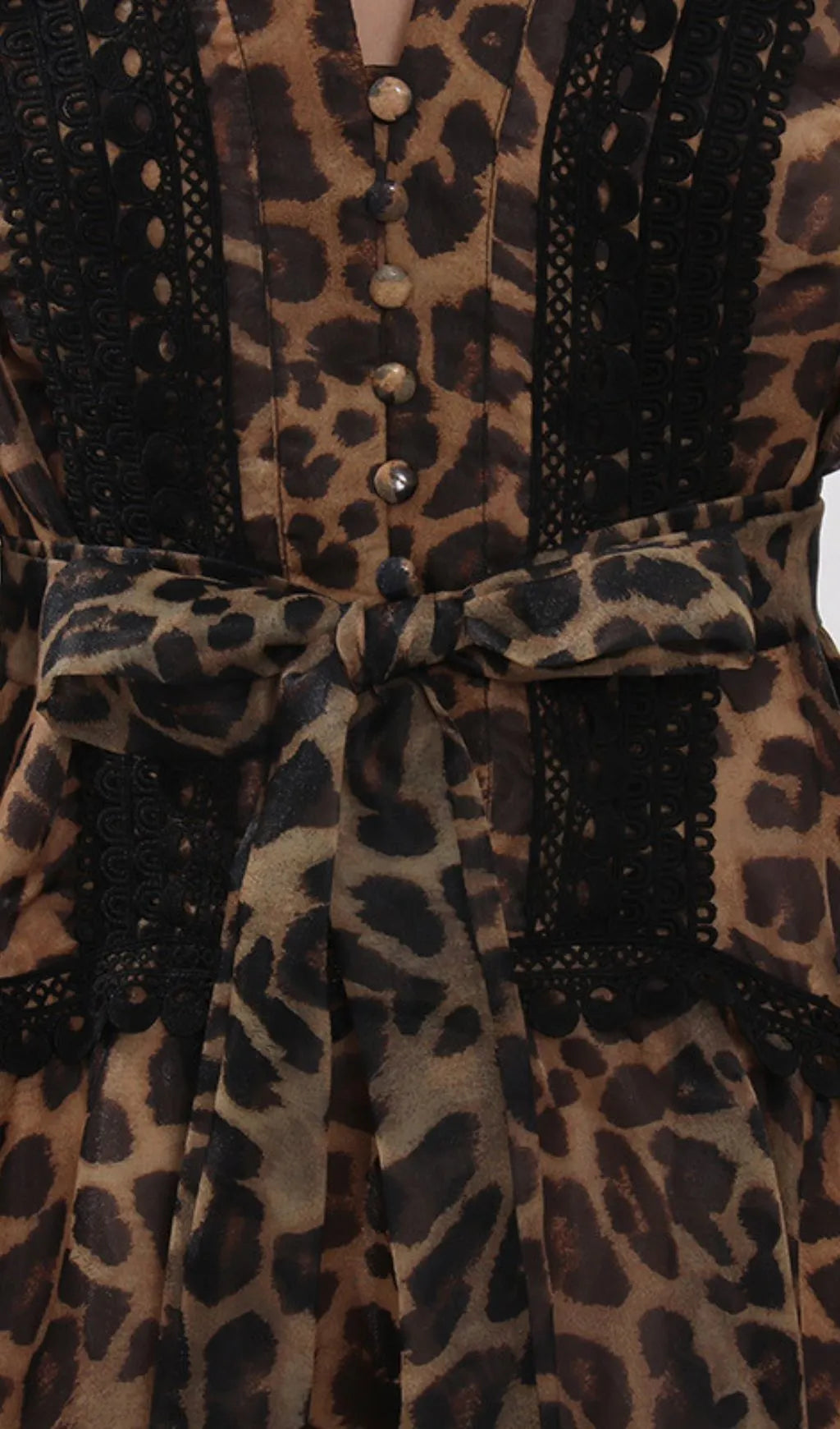 Jasna Leopard Printed Long Sleeve Maxi Dress Flowering Girl