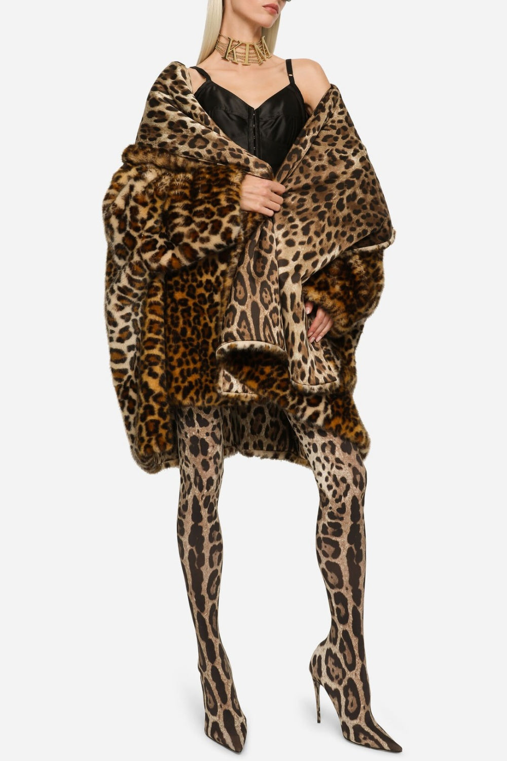 Giselle Leopard Print Thigh-high Boots Flowering Girl