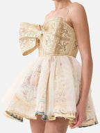 Michela Bow-Front Mini Dress Flowering Girl