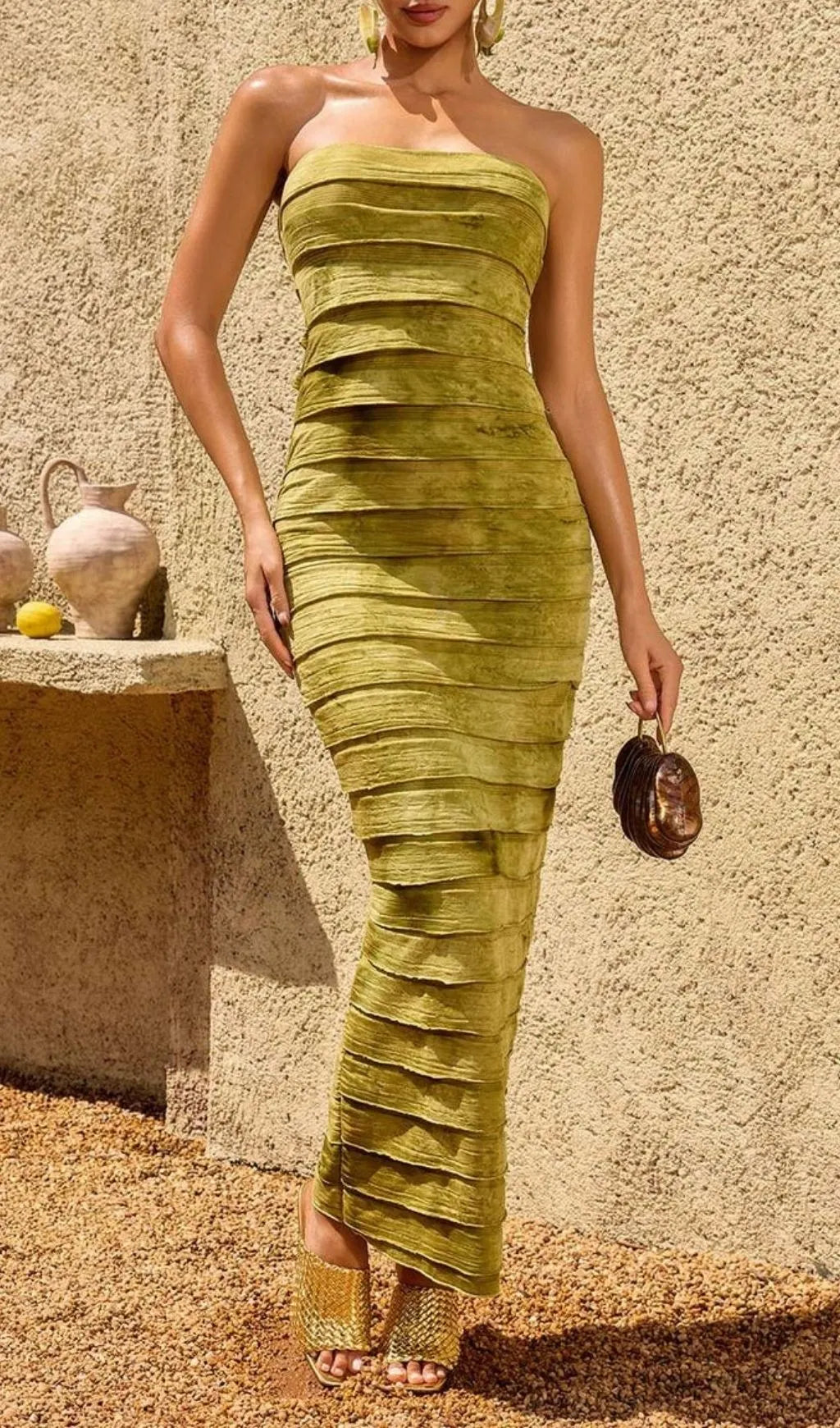 Ulvareth Strapless Maxi Dress Flowering Girl
