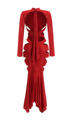 Abetzi Sequin Cut-Out Maxi Dress Flowering Girl