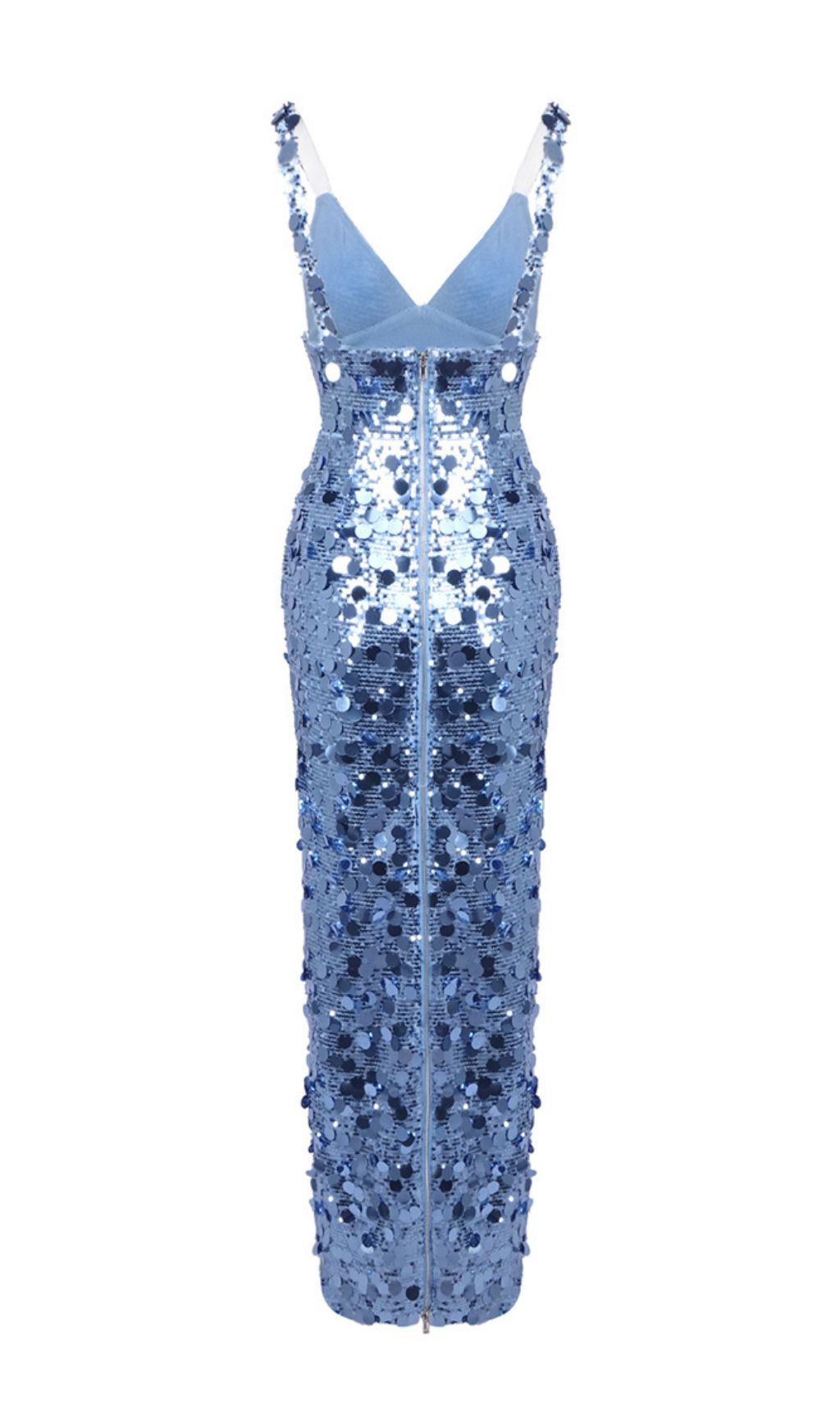 Izak Blue Strappy Sequin Maxi Dress Flowering Girl