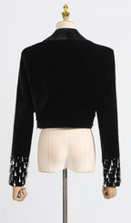 Eve Black Embellished Blazer Flowering Girl