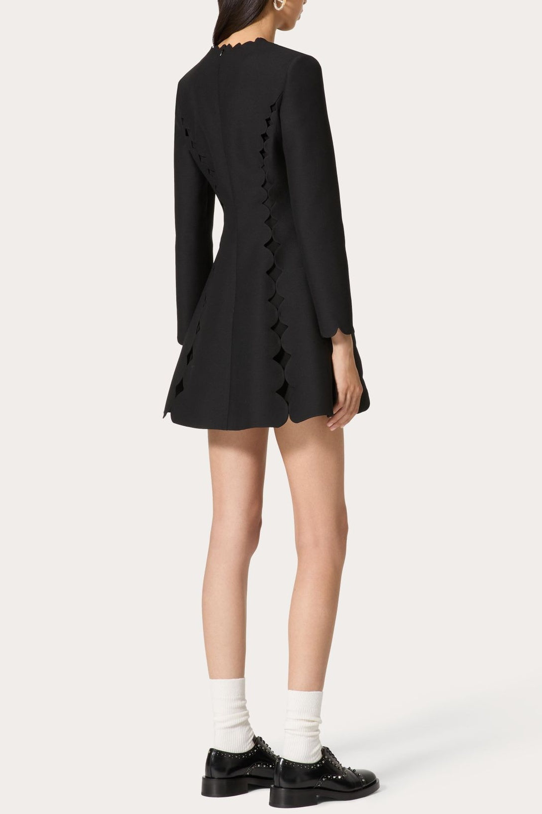 Cambria Bow Scalloped Mini Dress Flowering Girl