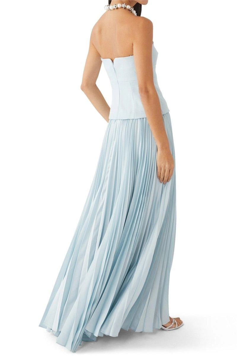 Sweetheart Neck Off-Shoulder Pleated Midi Dress Flowering Girl