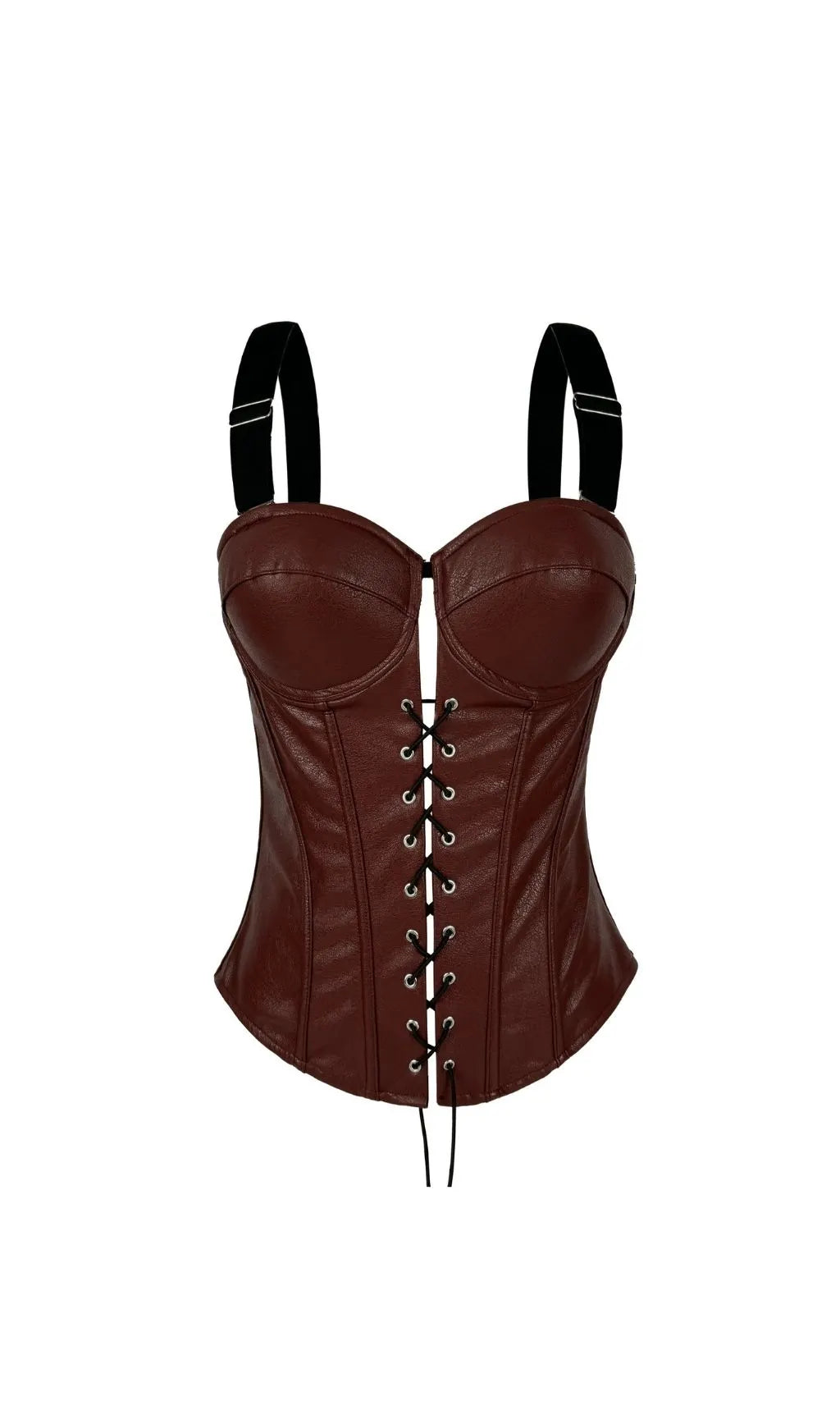 Karly PU Leather Corset Top Flowering Girl