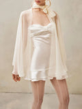 Masa Satin Mini Dress Flowering Girl