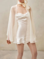 Masa Satin Mini Dress Flowering Girl
