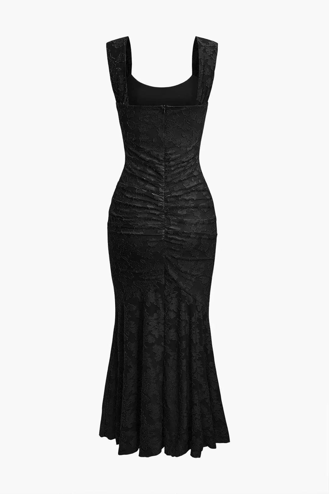 Black Bell Floral Maxi Dress Flowering Girl