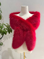 Micha Faux Mink Shawl Flowering Girl