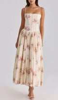 Laria Strappy Floral Maxi Dress Flowering Girl