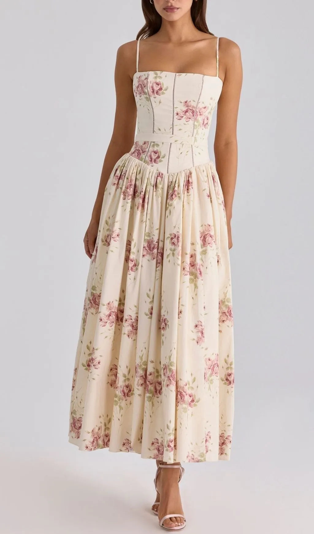 Laria Strappy Floral Maxi Dress Flowering Girl