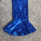 Blue Sequin One Shoulder Bodycon Dress Flowering Girl