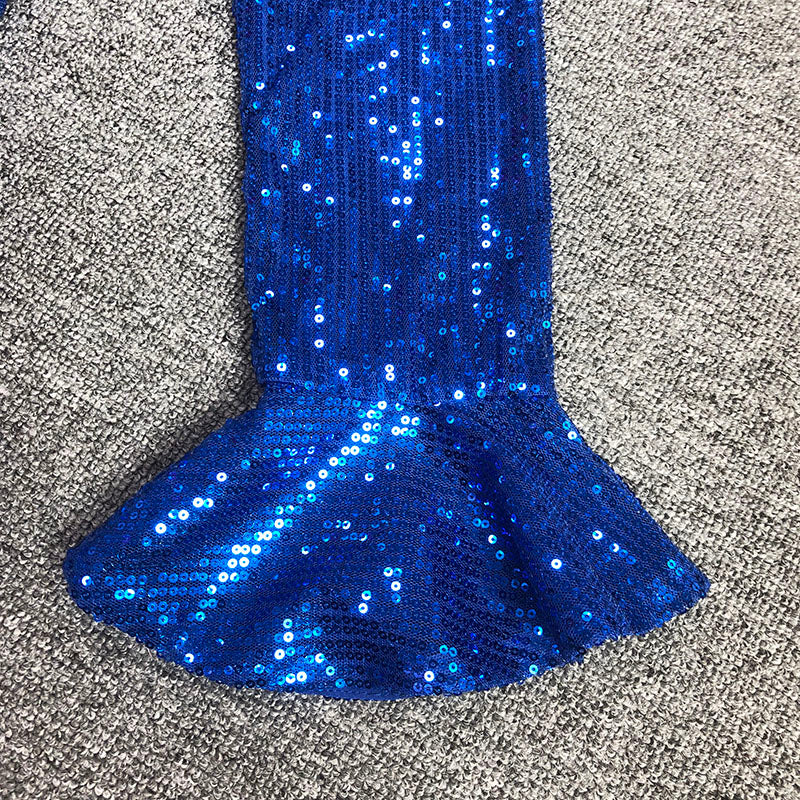 Blue Sequin One Shoulder Bodycon Dress Flowering Girl
