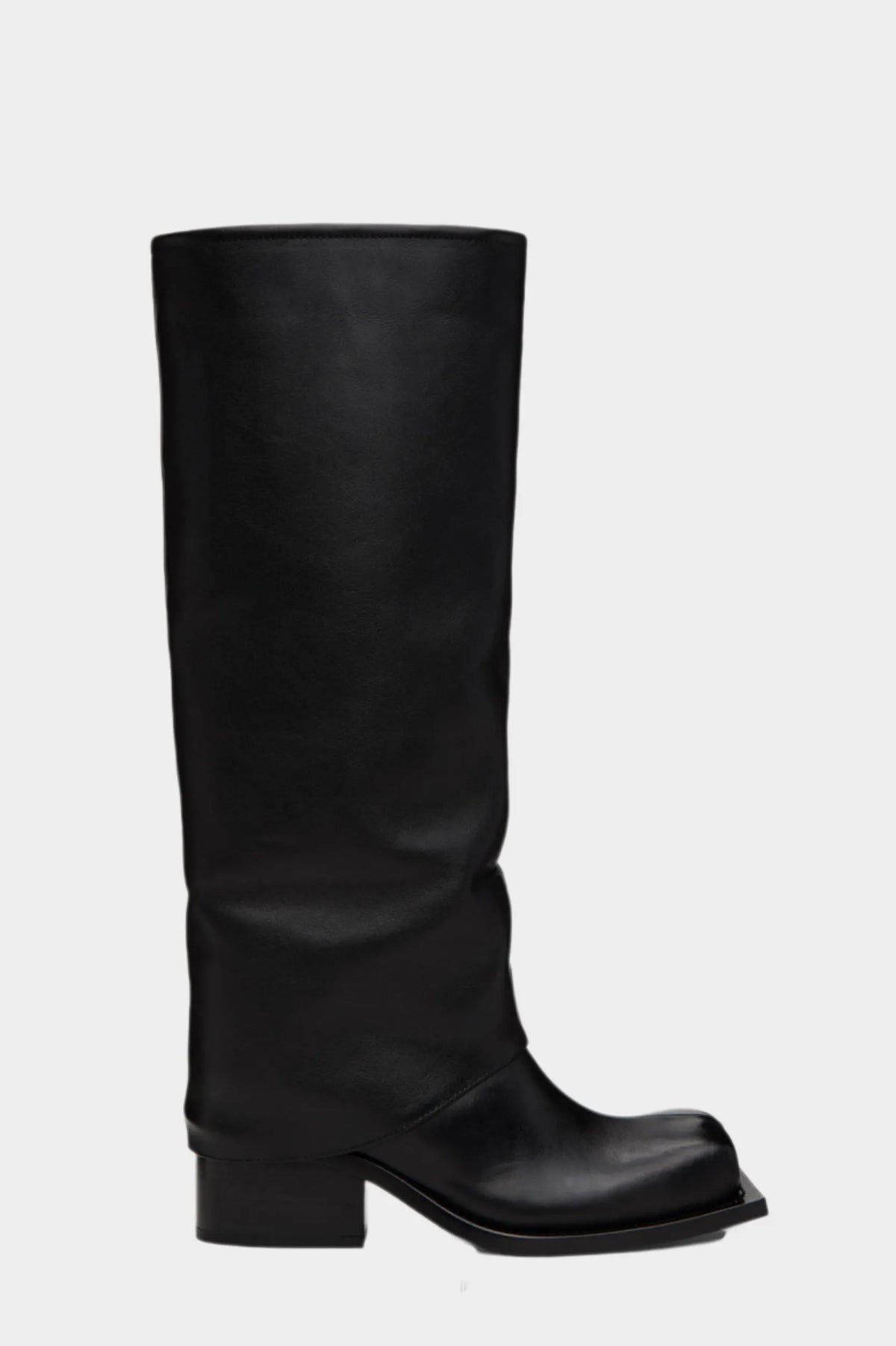 Danika Chunky Heel Metallic Trouser Boots - Black Flowering Girl