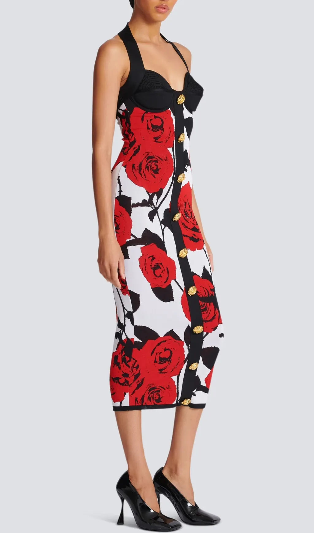 Atenea Flower Midi Bandage Dress Flowering Girl
