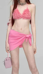Datyah Fluffy Three-Piece Swimsuit Flowering Girl