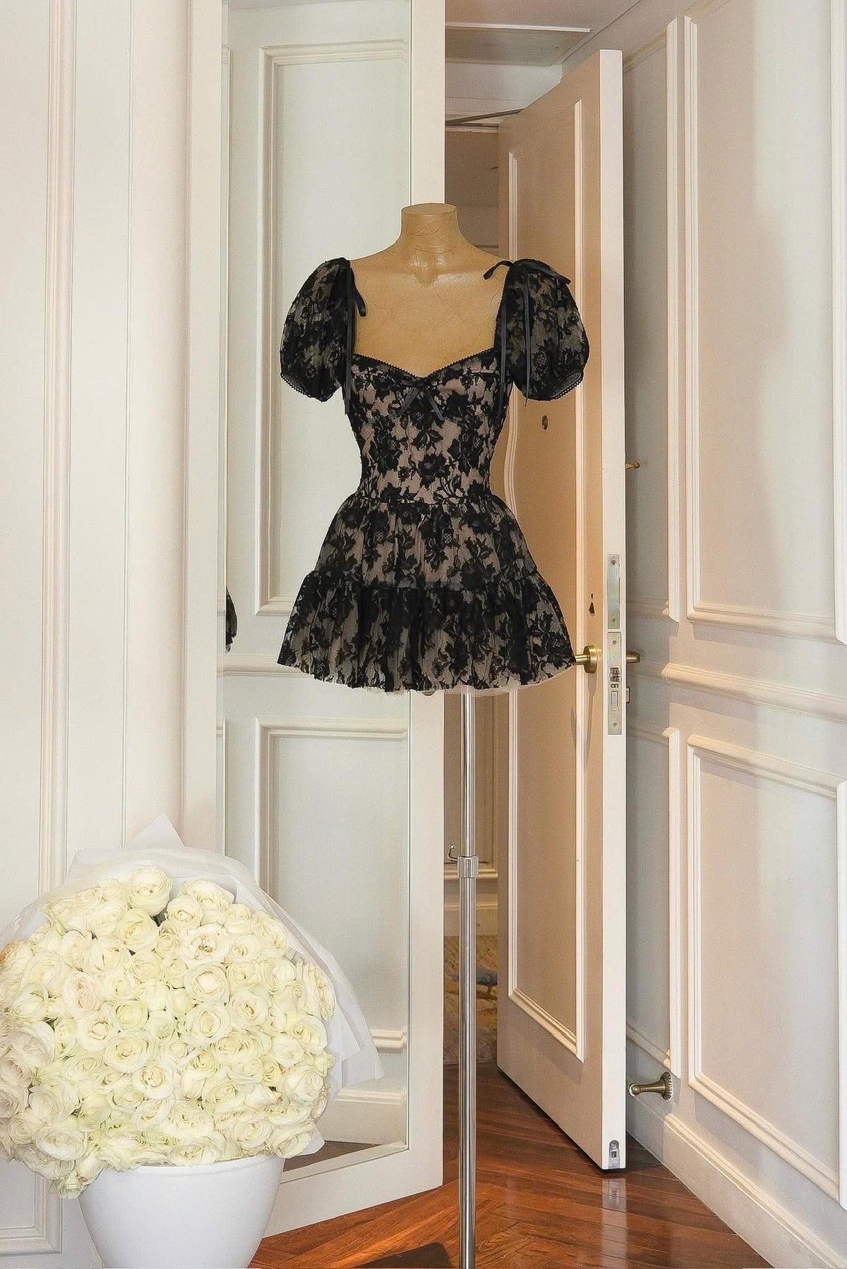 Lara Puff Lace Mini Dress Flowering Girl