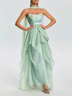 Euanthe Scarf Ruffle Maxi Dress Flowering Girl
