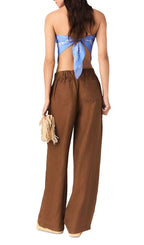 Piumacao Linen Pants Flowering Girl