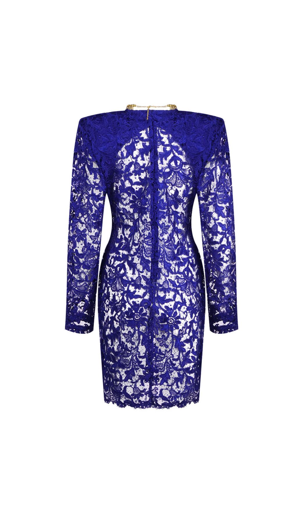 Hermia Blue Long Sleeve Mini Dress Flowering Girl