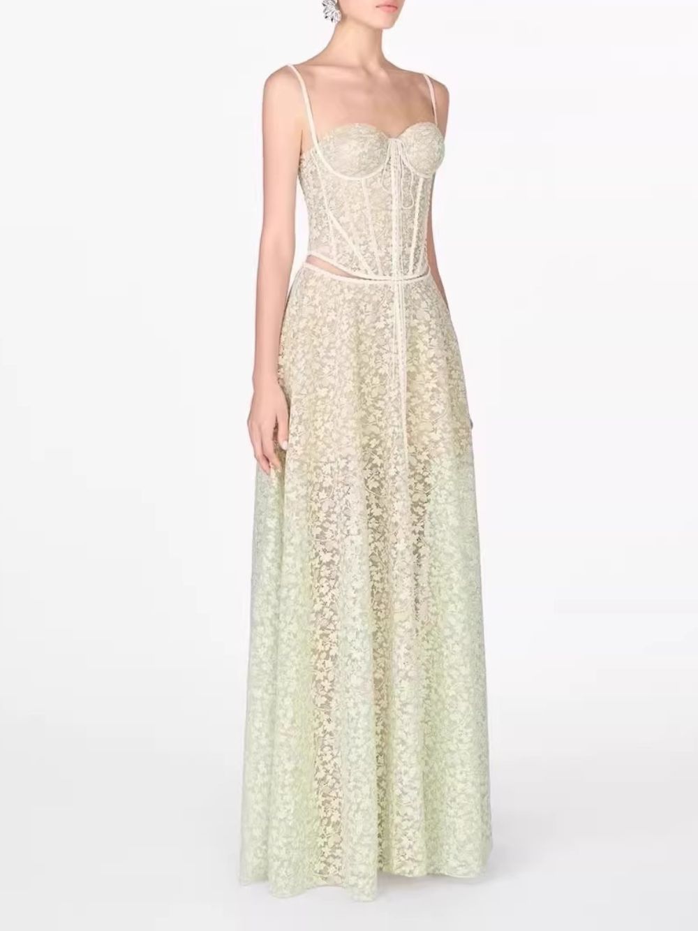 Albinia Floral Corset Maxi Dress Flowering Girl