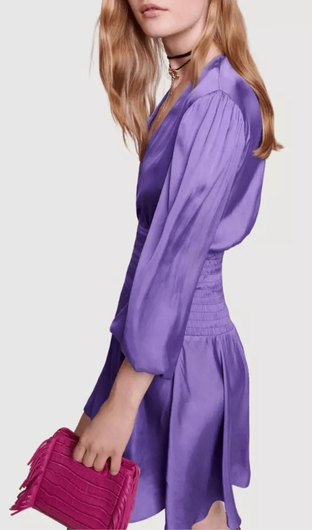 PURPLE SMOCKED TRIM DRESS Flowering Girl