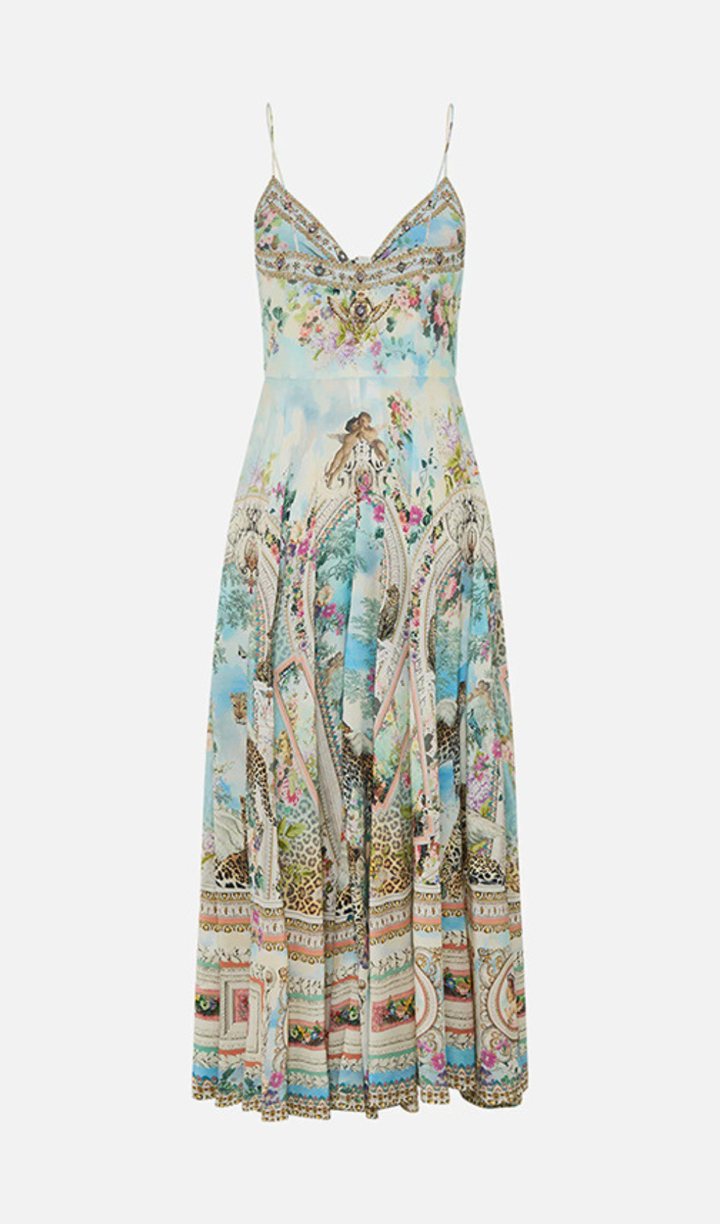 Gaynell Strappy Printed Maxi Dress Flowering Girl