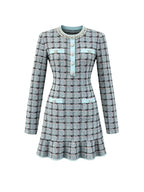 Marilee Knit Long Sleeve Mini Dress Flowering Girl