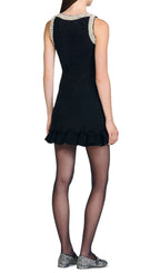 Short Beaded Dress Flowering Girl