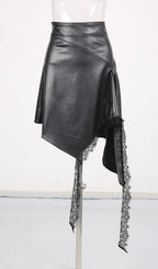 Cholena Leather Lace Skirt Flowering Girl