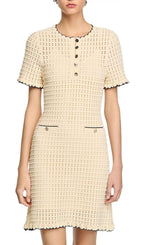 Vanilla Short Knit Dress Flowering Girl