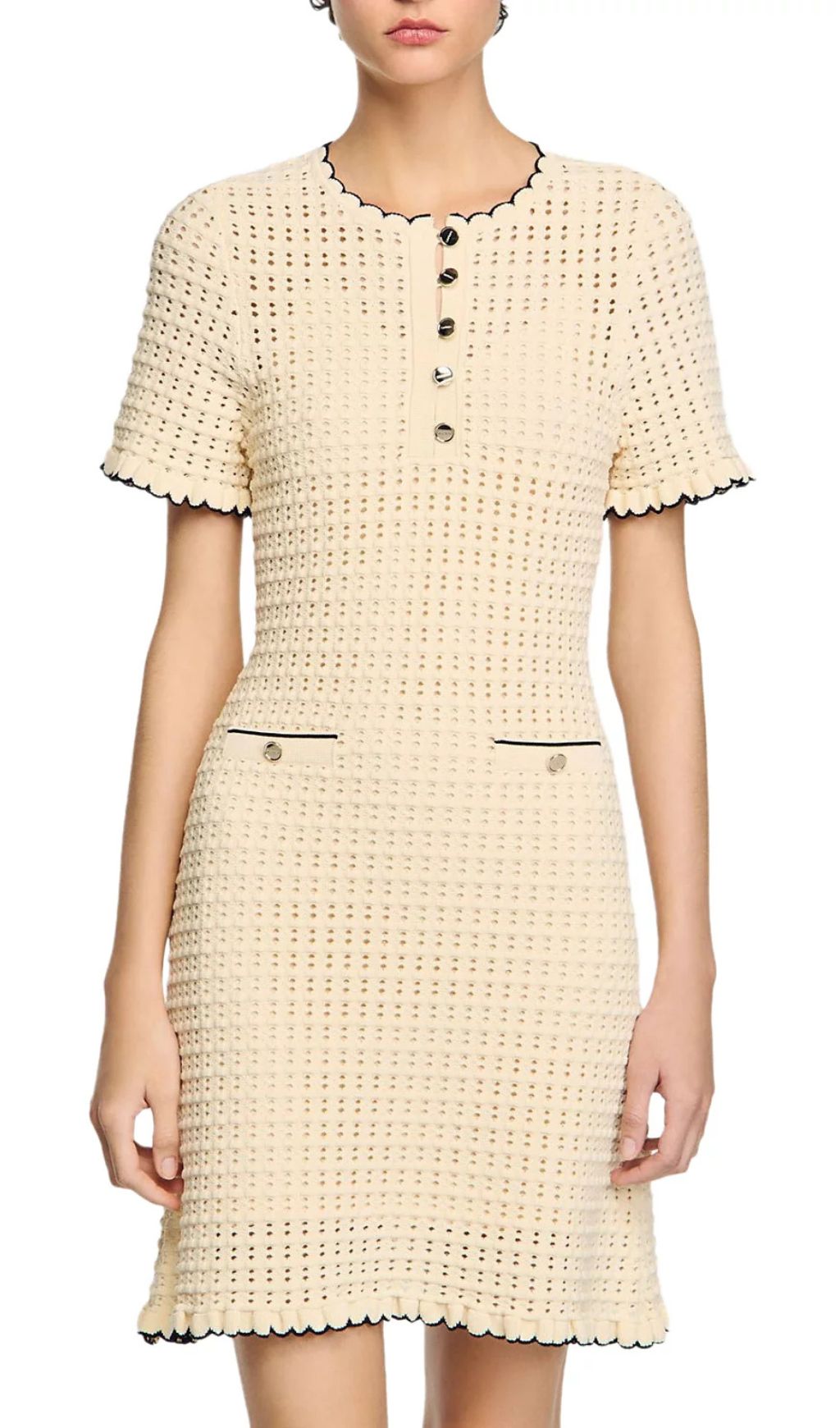 Vanilla Short Knit Dress Flowering Girl