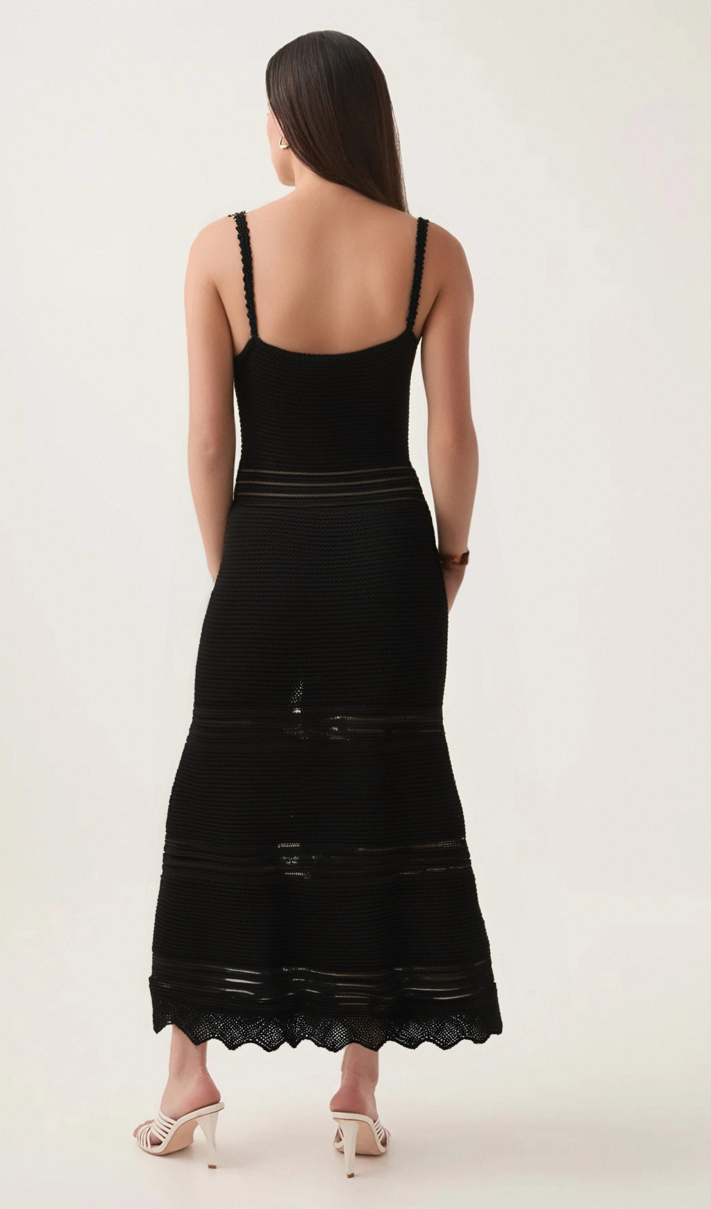 Margot cut-out flared-hem knit midi dress Flowering Girl