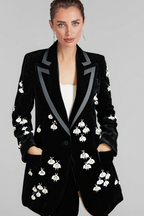 Sibyl Black Bee Diamond Blazer Mini Dress Flowering Girl