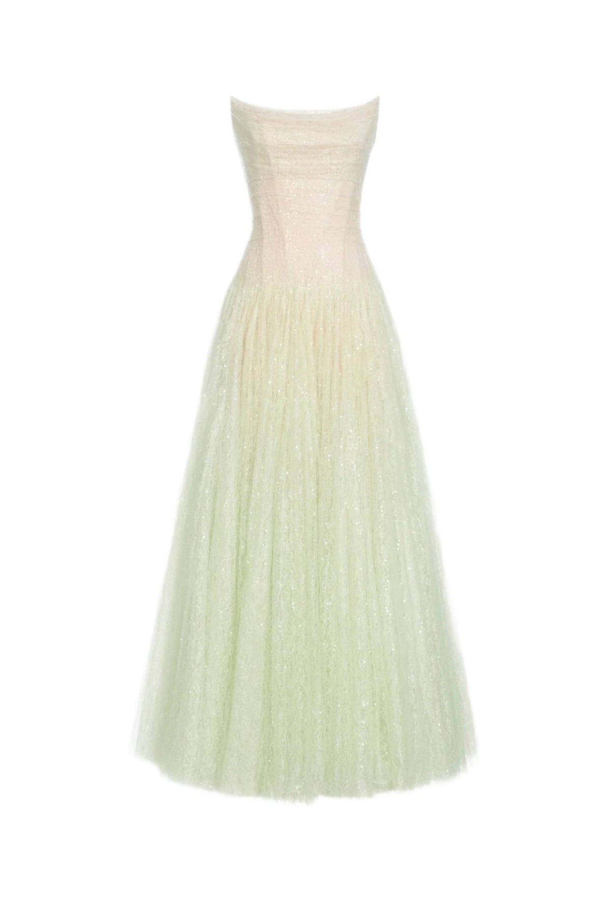 carol Draped Lace Maxi Dress in Mint Flowering Girl