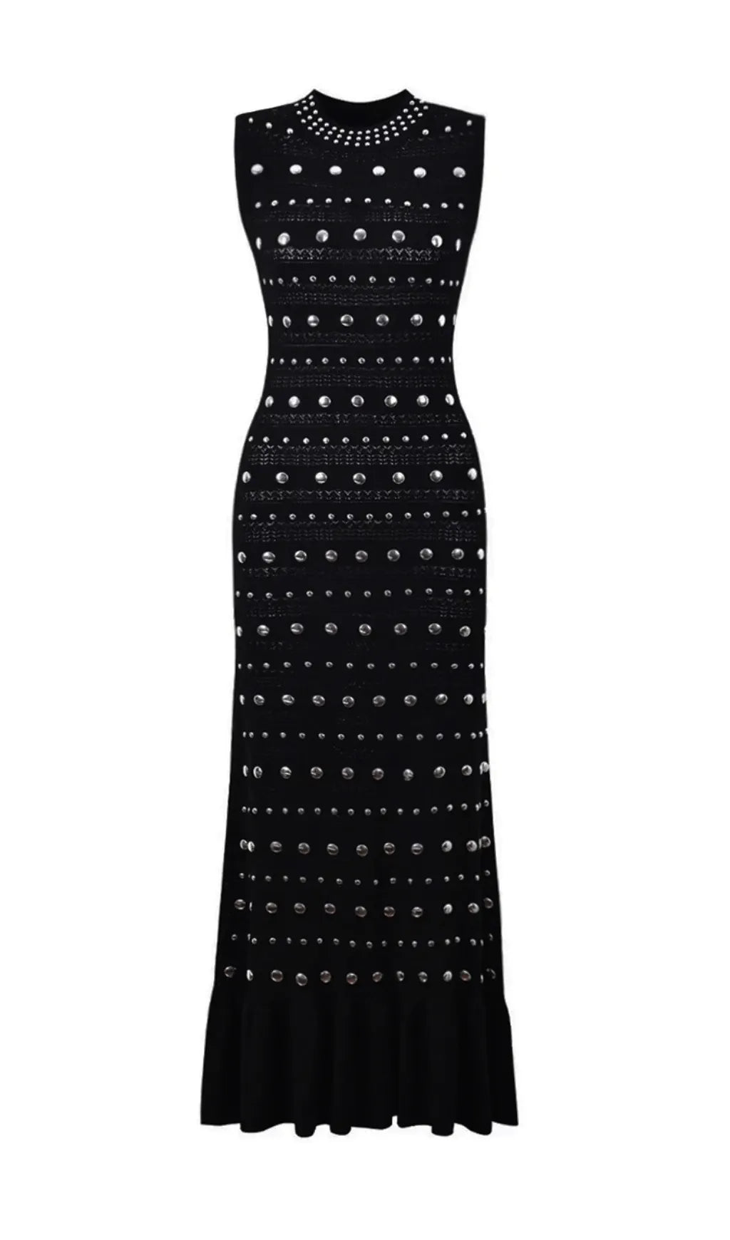 Hedia Rivet Knit Midi Dress Flowering Girl