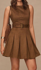 Lanica Sleeveless Pleated Mini Dress Flowering Girl