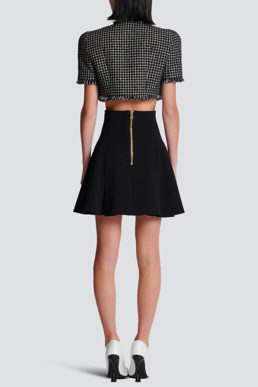 Rayne Gold Buttoned Mini Skirt Flowering Girl