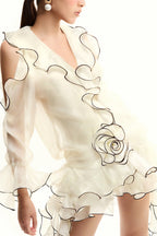 Eavan Ruffle Floral Mini Dress Flowering Girl