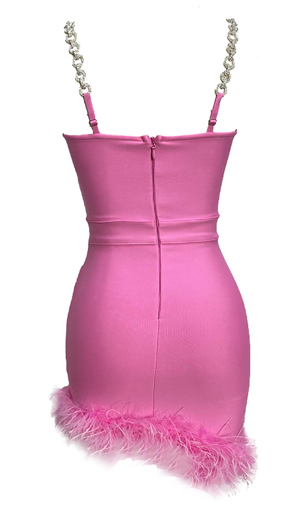 Feather Strappy Mini Dress Flowering Girl